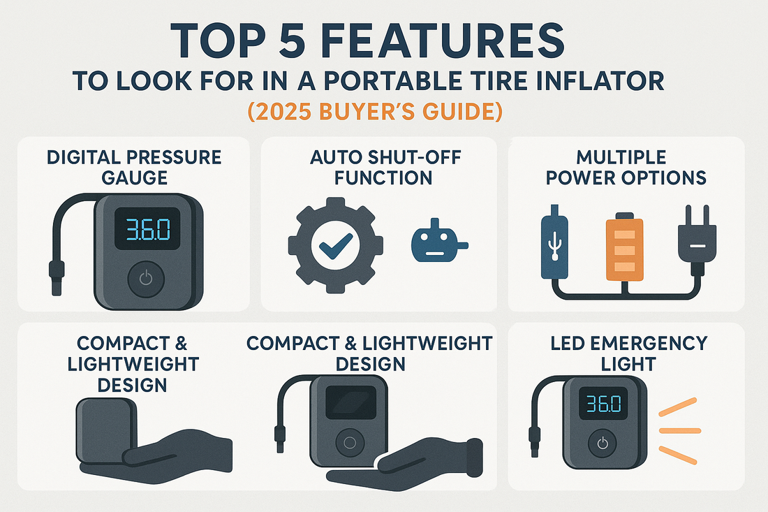 Top 5 Features to Look for in a Portable Tire Inflator (2025 Buyer’s Guide)